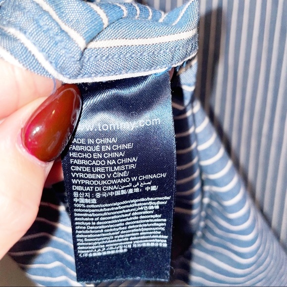 Tommy Hilfiger real indigo two tone button down - Picture 8 of 8